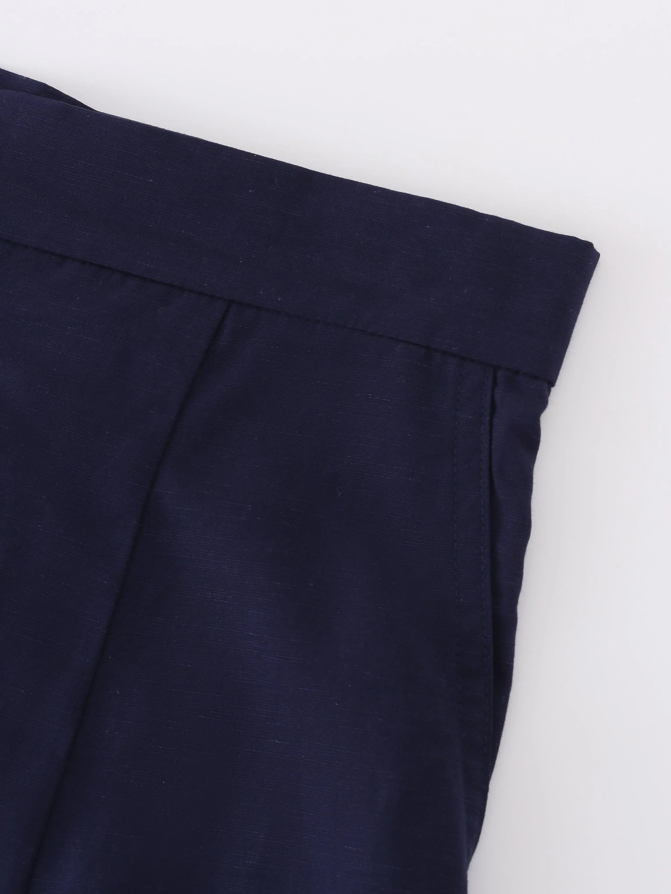 A-Line Seamed Skirt-Navy