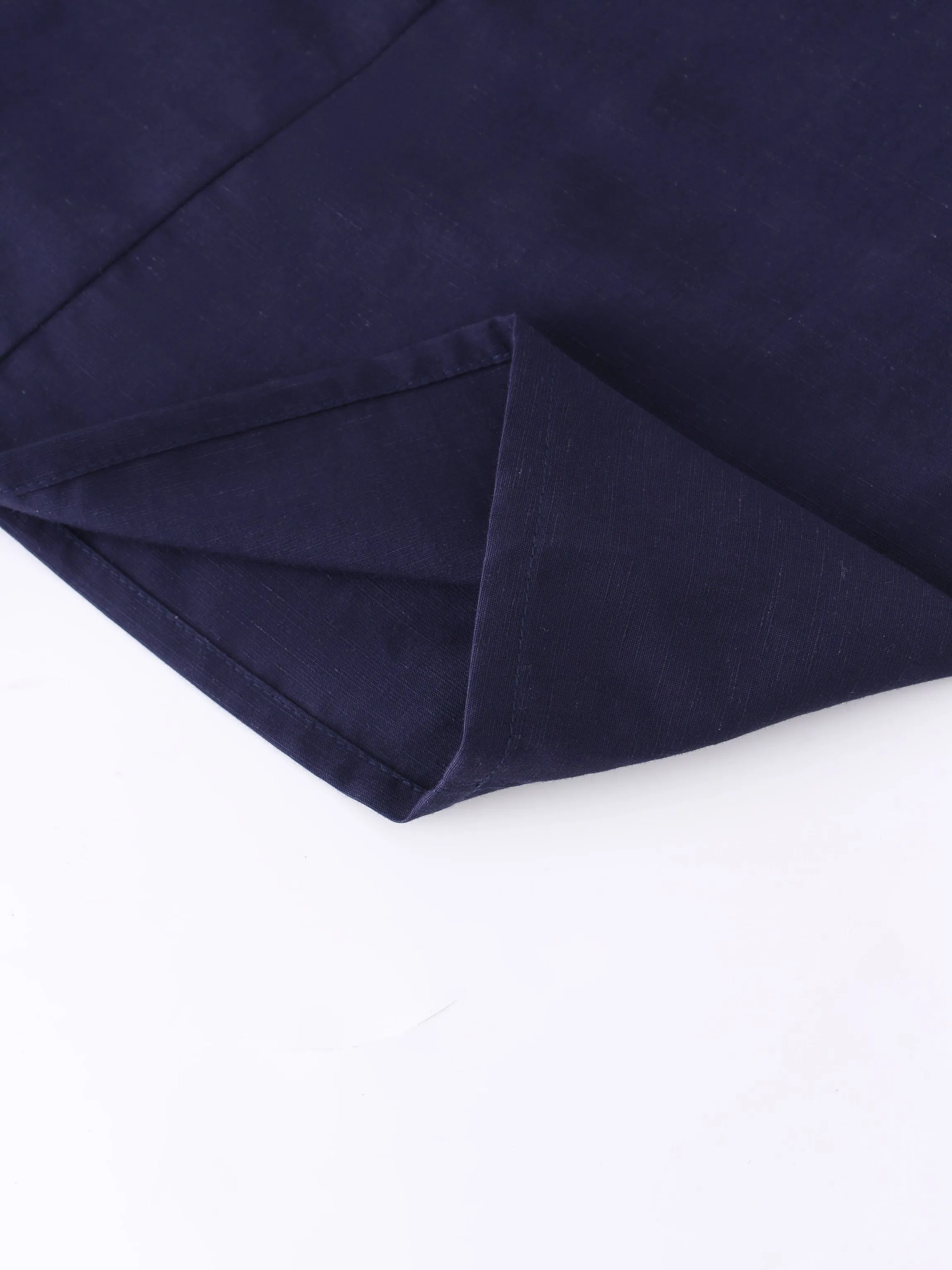 A-Line Seamed Skirt-Navy