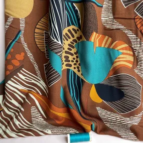 Abstract Tribal Viscose Crepe