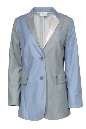 Akris Punto - Blue & Grey Colorblocked Blazer Sz 14