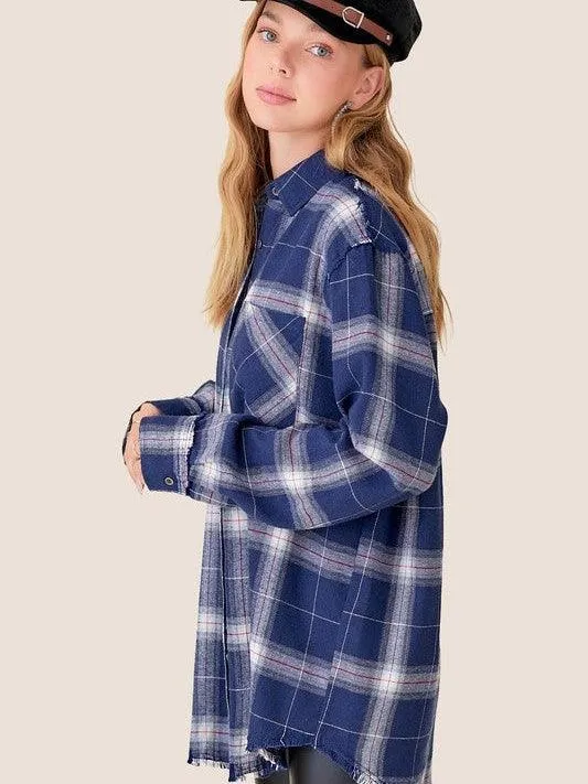 All About Fashion Plaid Flannel Shirt