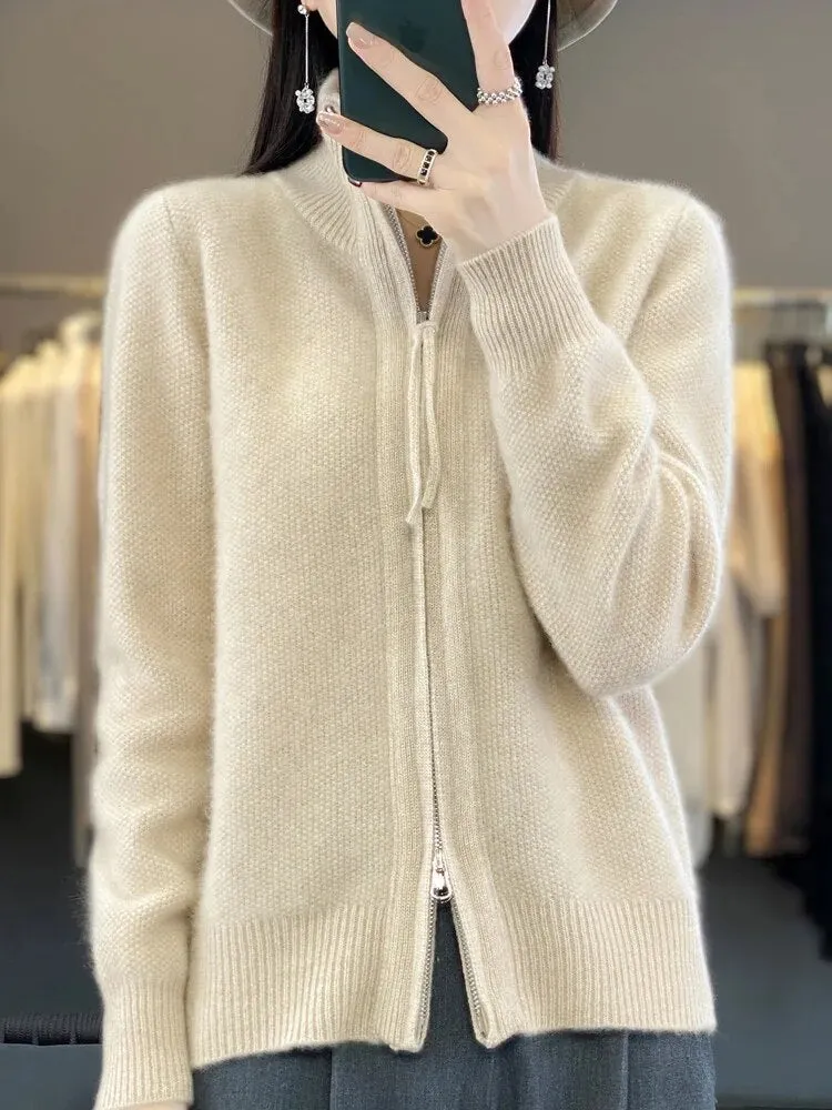 Amelia™ Cozy Zip-Up Cardigan