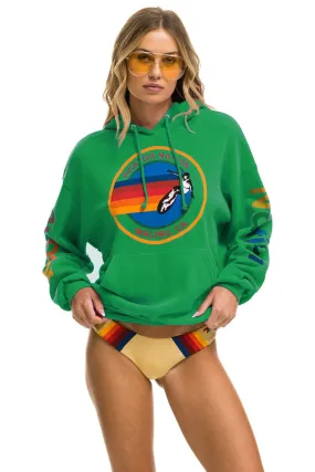 AVIATOR NATION MALIBU RELAXED PULLOVER HOODIE - KELLY GREEN