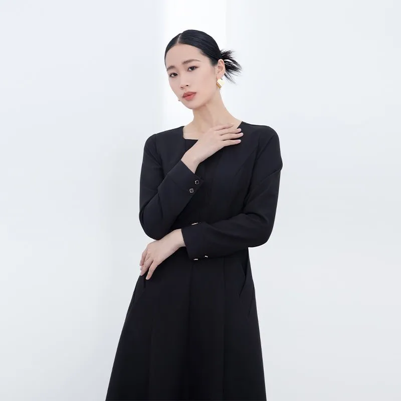 Black Slim High Waist Dresses