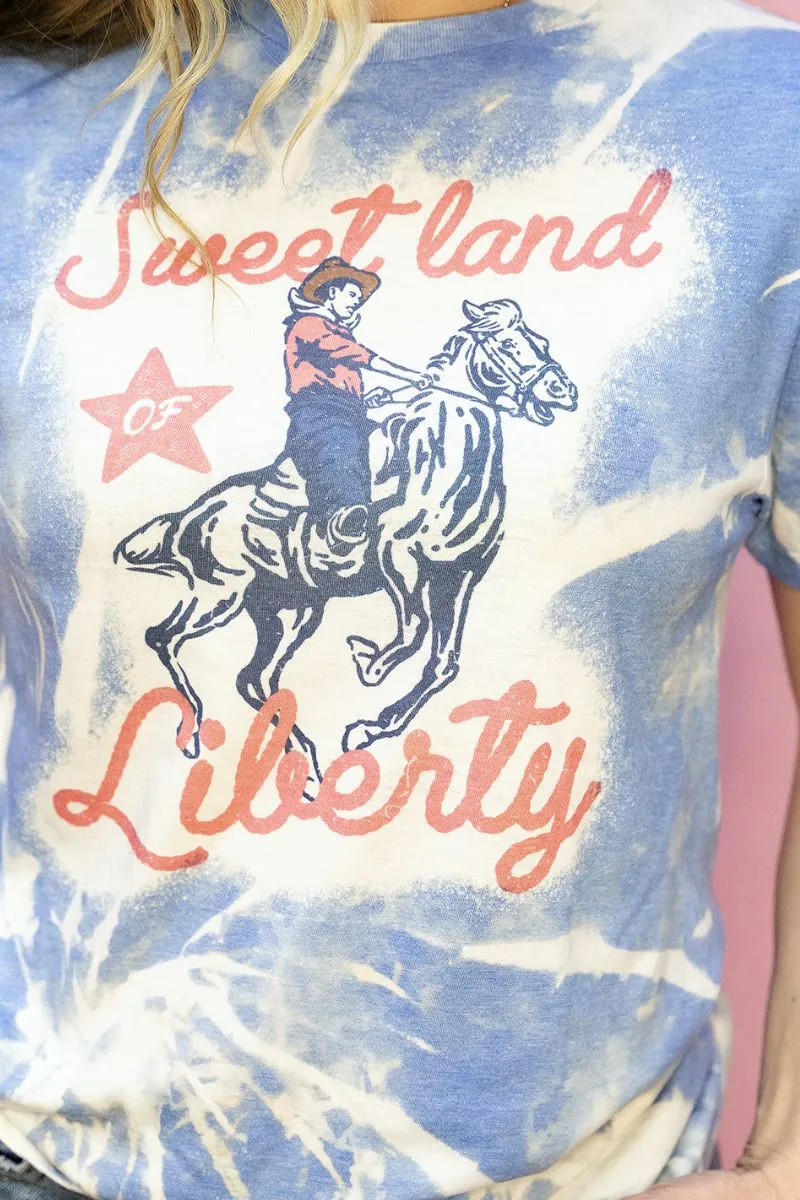 Bleached Land Of Liberty Softstyle Adult T-Shirt