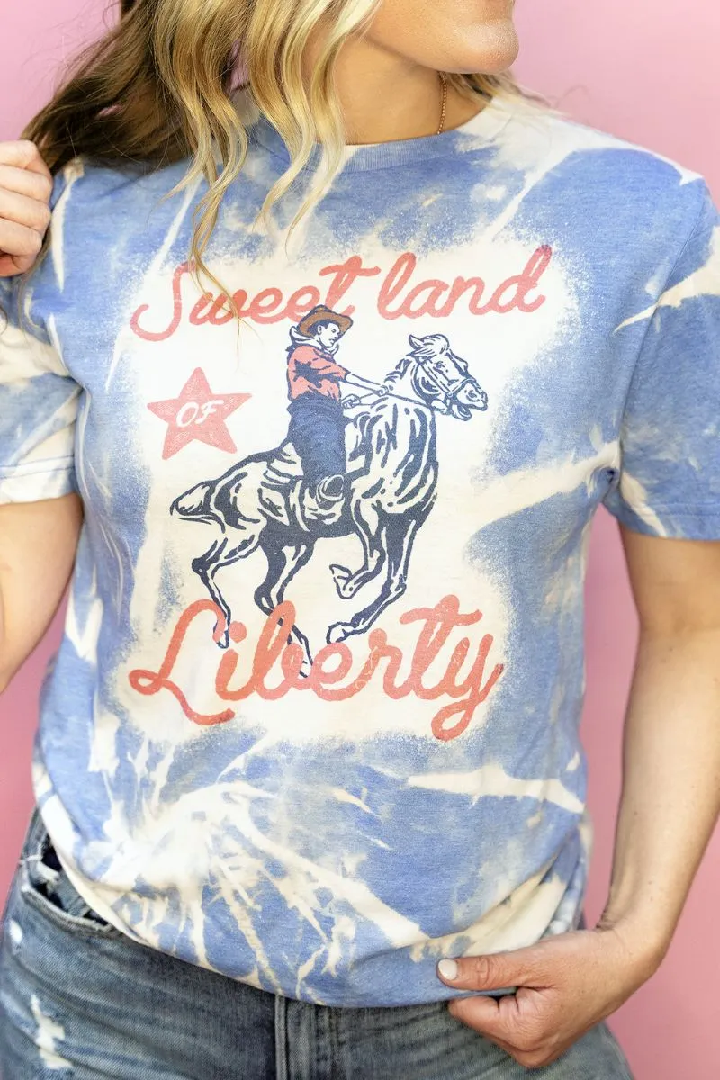 Bleached Land Of Liberty Softstyle Adult T-Shirt