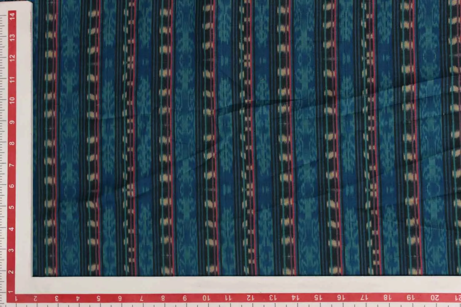 Blue Stripes Angora Impression Fabric