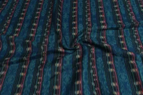 Blue Stripes Angora Impression Fabric