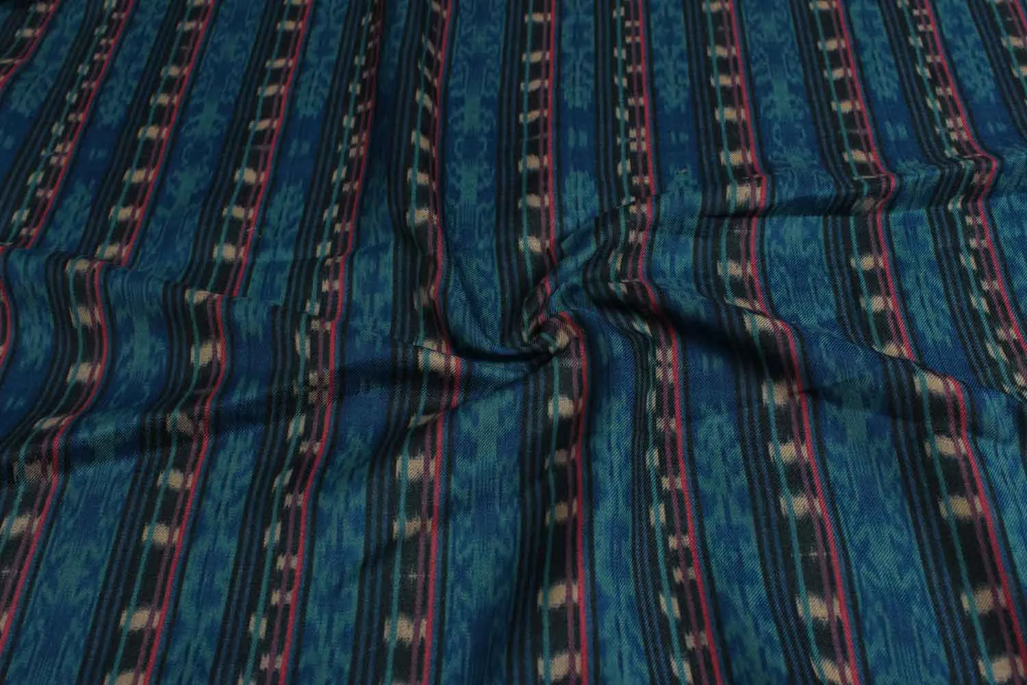 Blue Stripes Angora Impression Fabric