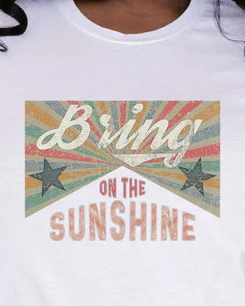 Bring On The Sunshine Stars Short Sleeve Graphic Tee | White