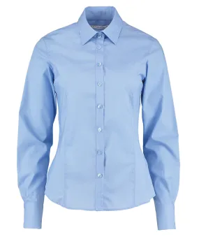 Business blouse long-sleeved (tailored fit) | Light Blue