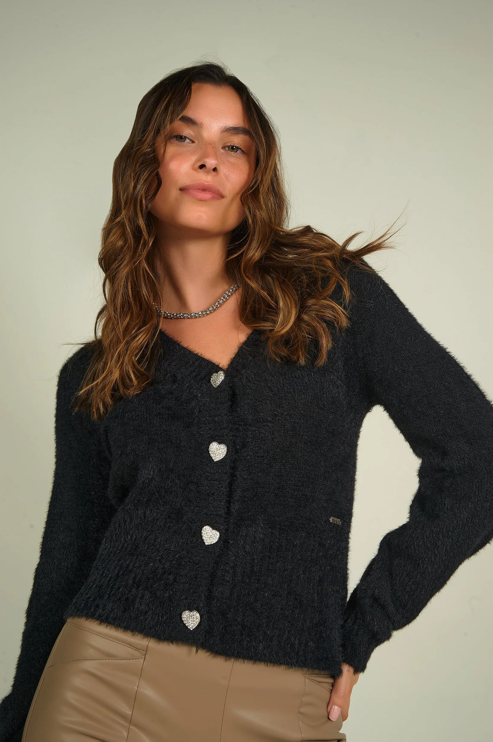 Cardigan court en tricot - LAURANA-X2 - (E-A3)