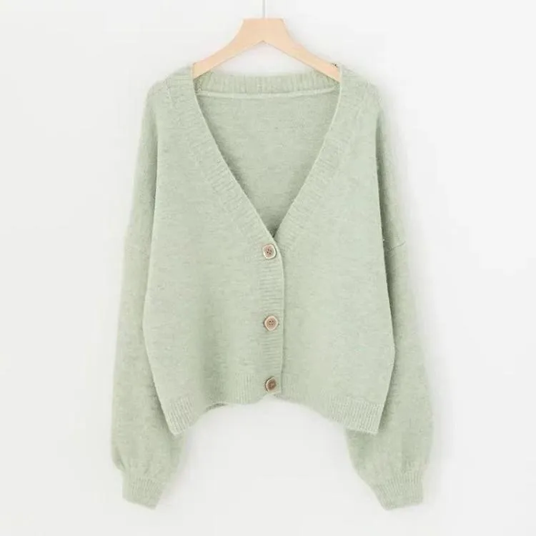 Chic Macaroon Colored Winter Cardigan