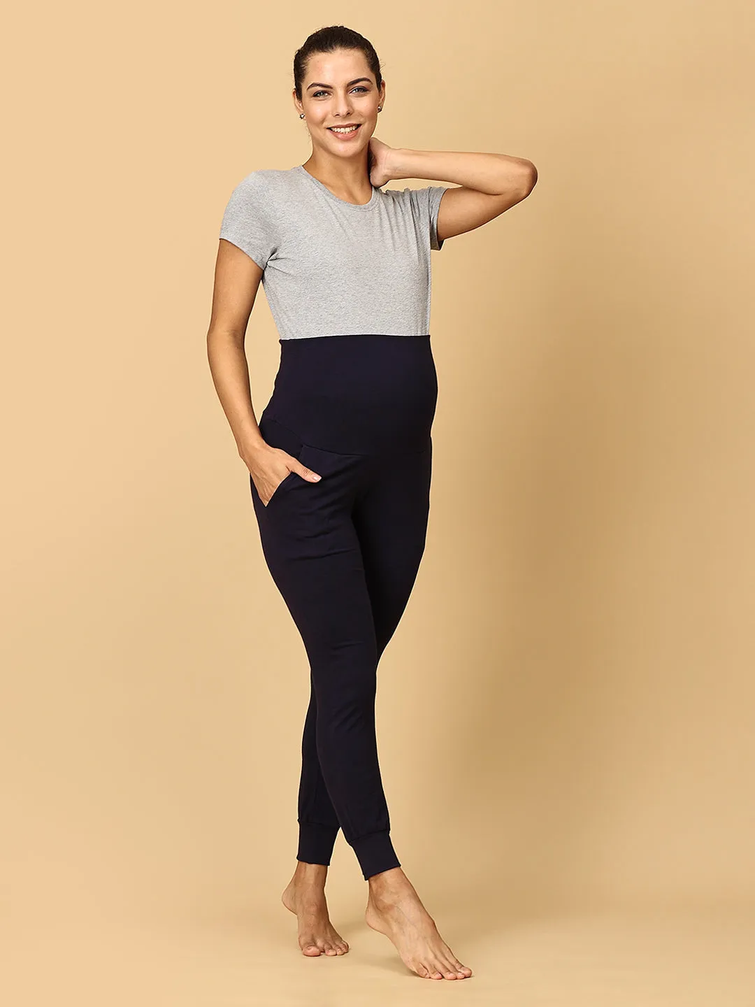 Comfy Maternity Joggers Combo of 3