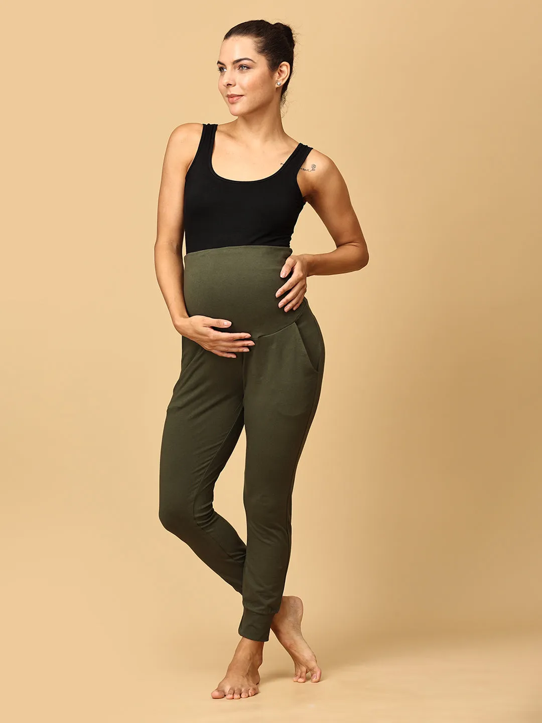 Comfy Maternity Joggers Combo of 3