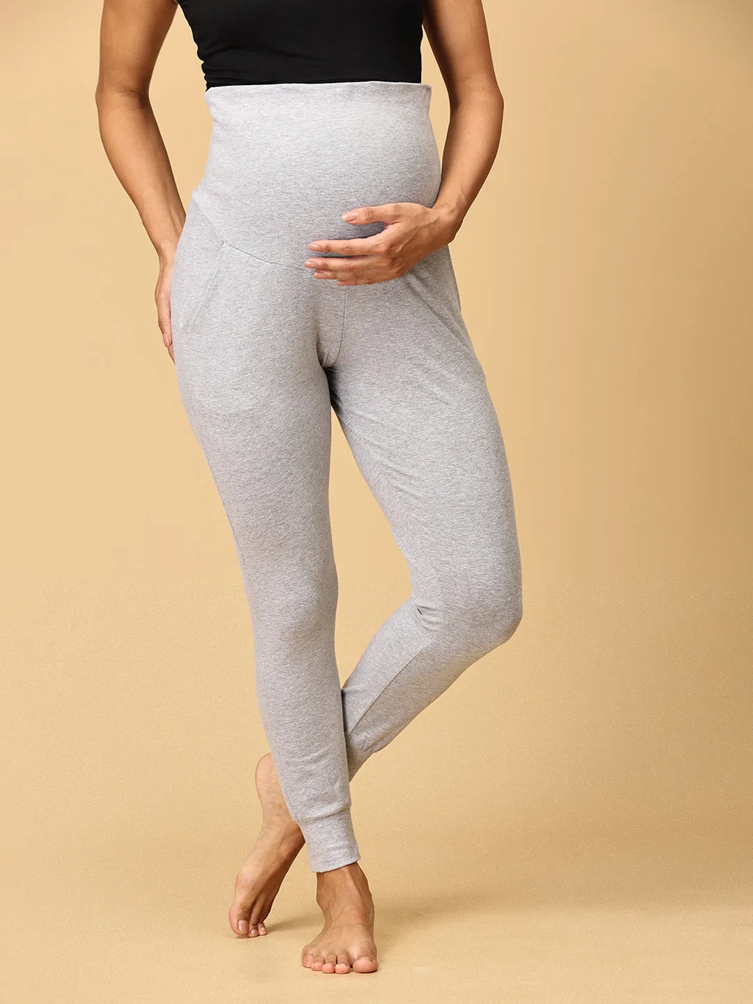 Comfy Maternity Joggers Combo of 3