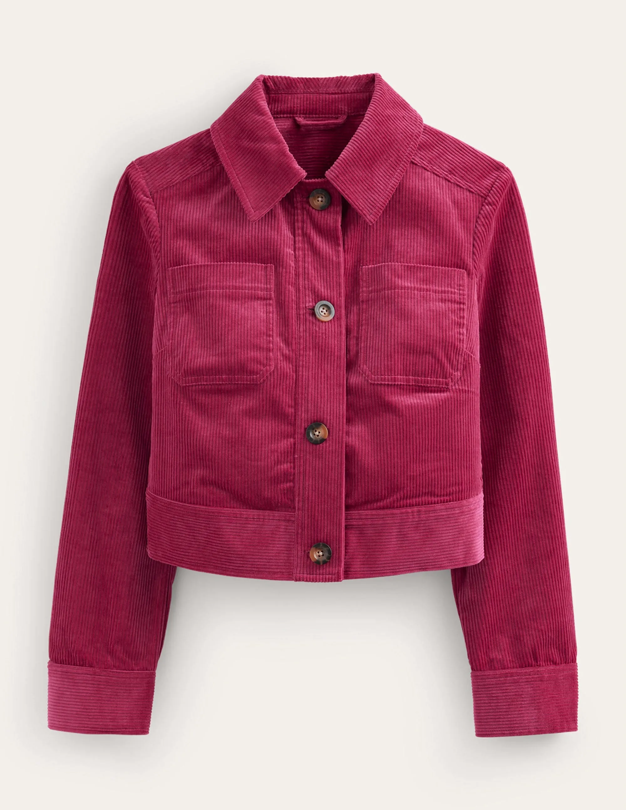 Corduroy Jacket-Warm Cranberry