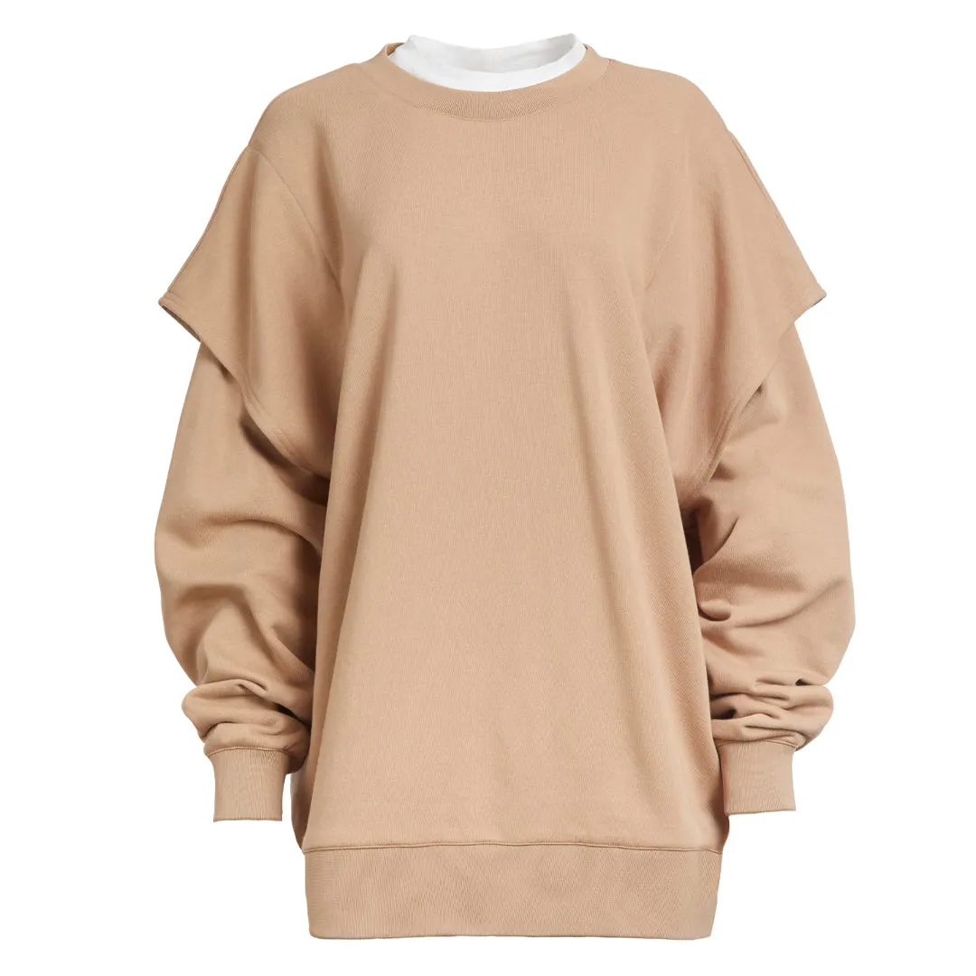 DYLAN TWOFER PULLOVER KHAKI & IVORY