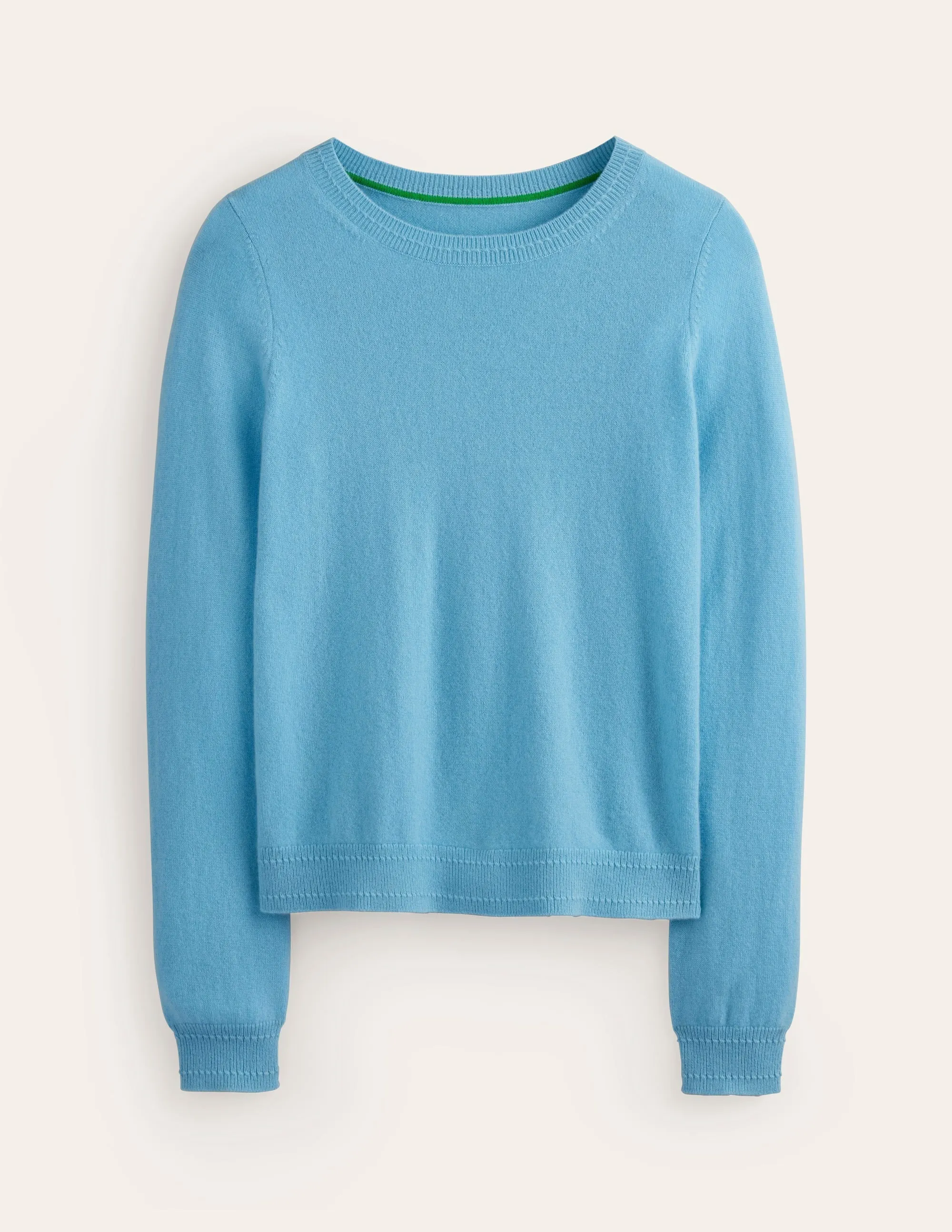 Eva Cashmere Crew Neck Jumper-Air Blue