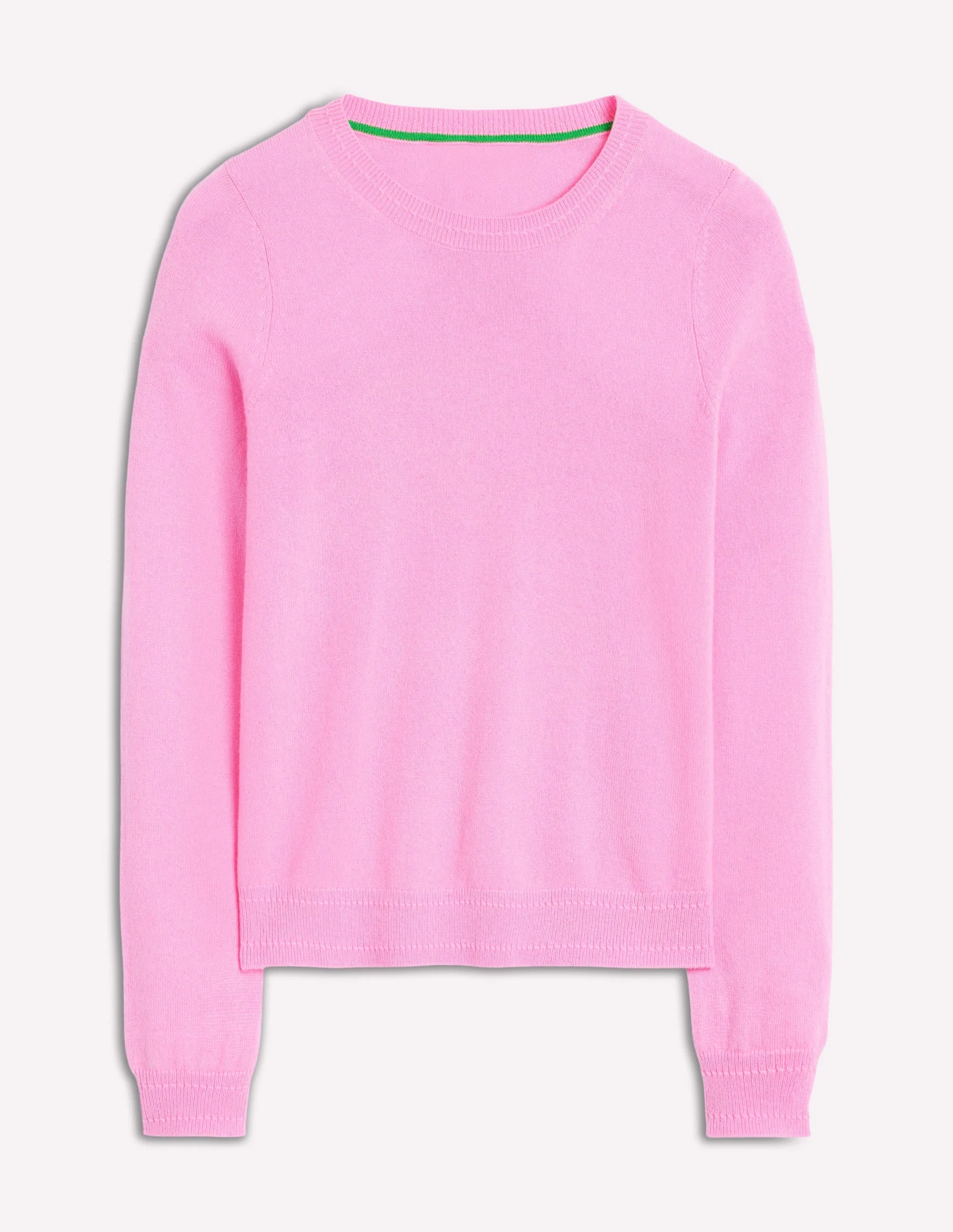 Eva Cashmere Crew Neck Jumper-Meadowsweet Pink