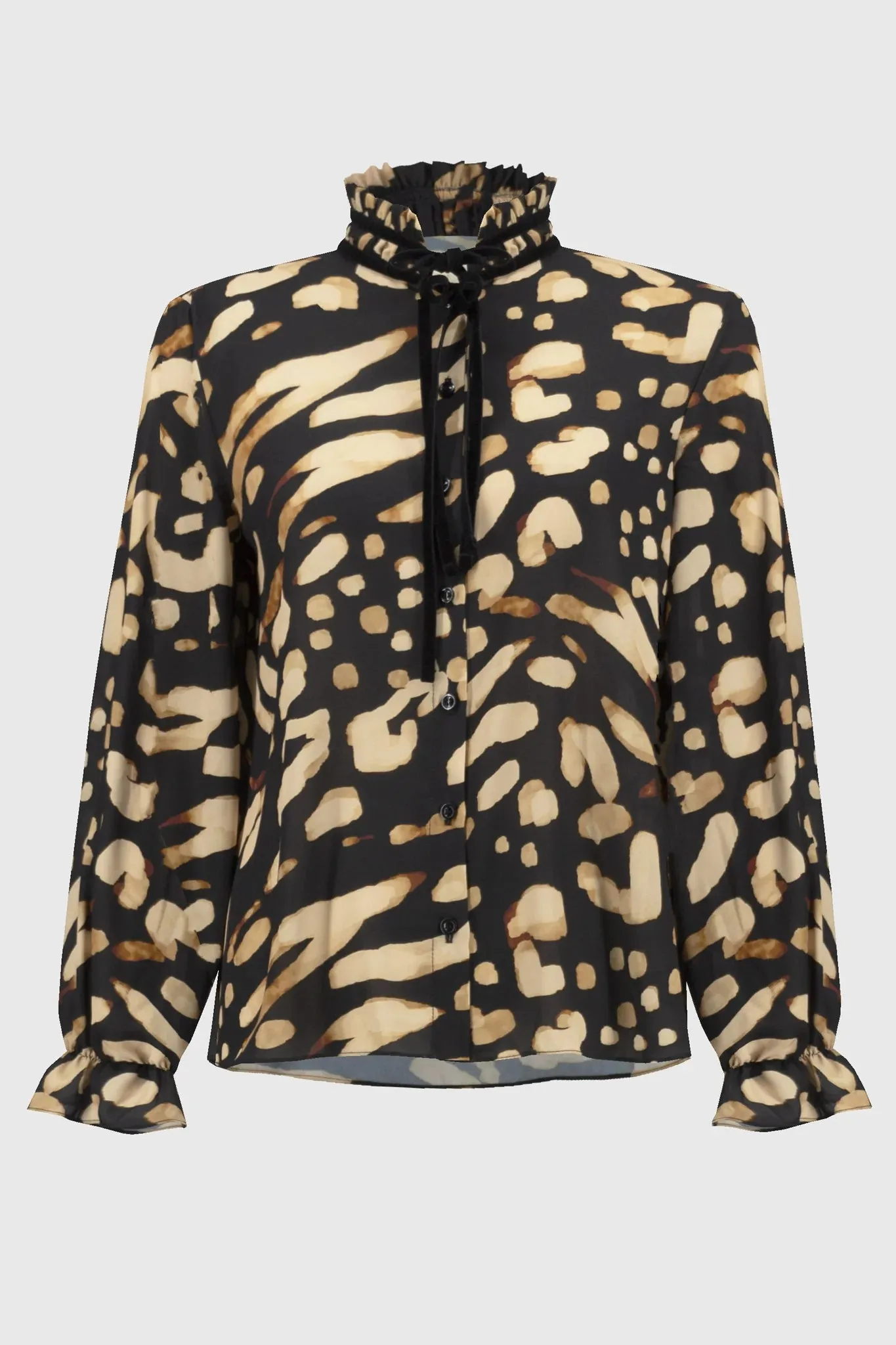 Joseph Ribkoff Georgette Animal Print Boxy Blouse