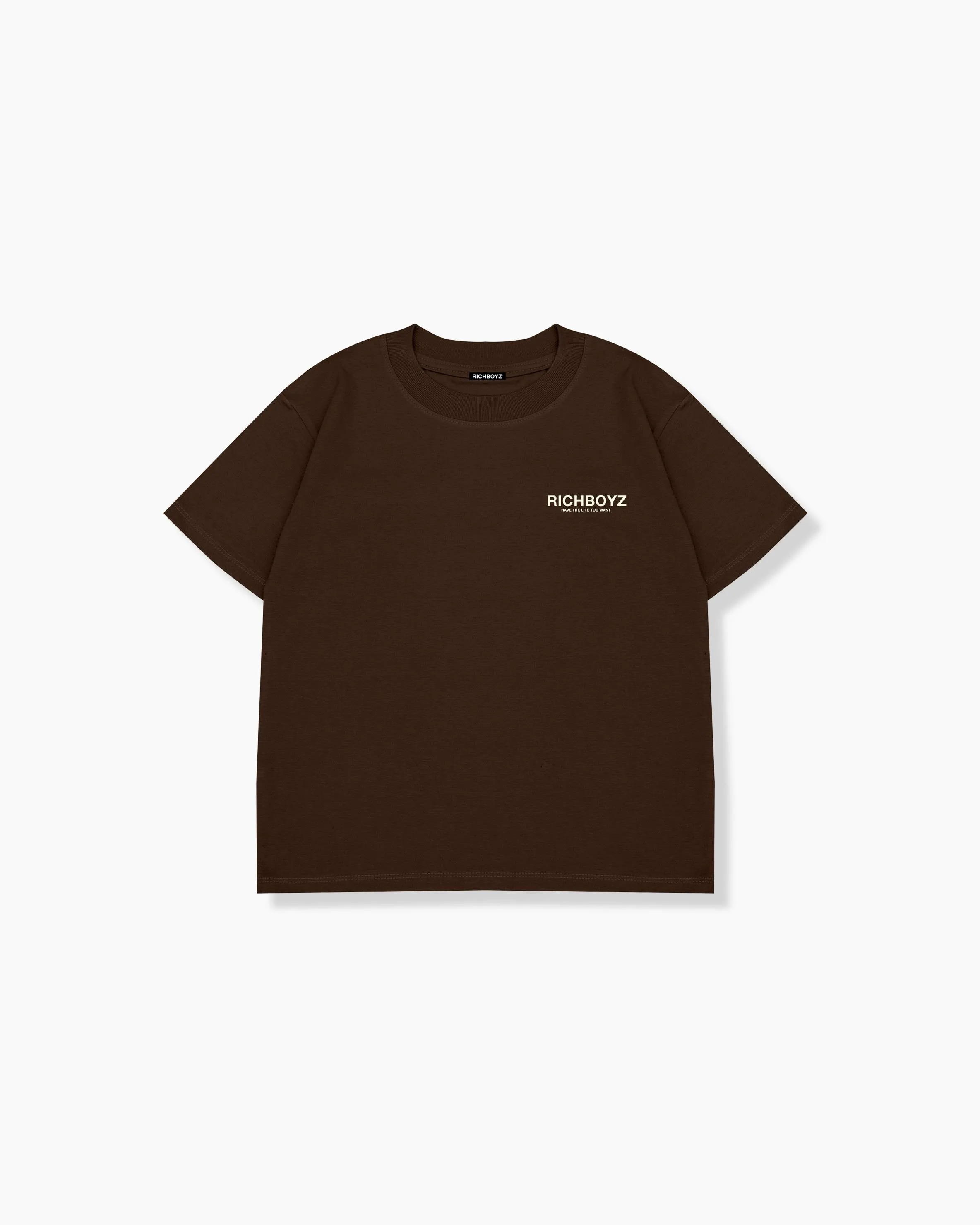 KIDZ RELAXED DROP SHOULDER TEE - CHOCO BROWN