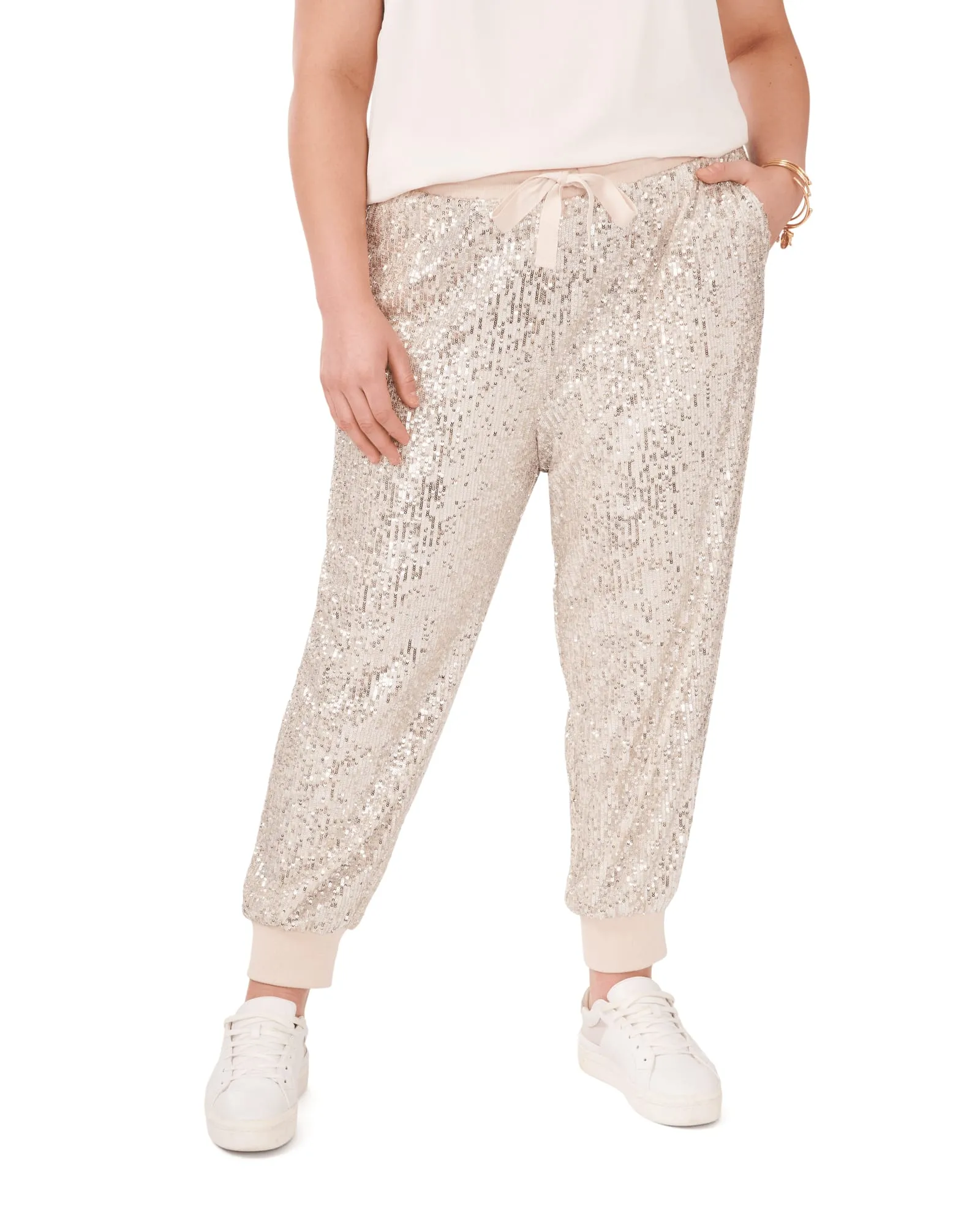 Kinsley Sequin Joggers | CHAMPAGNE-252