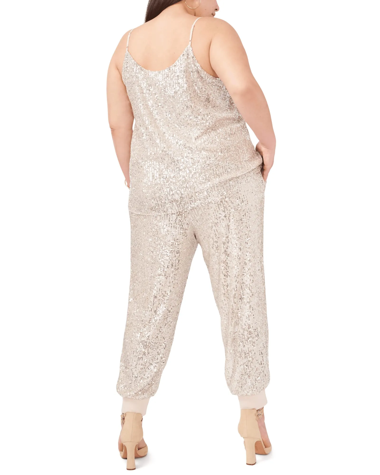 Kinsley Sequin Joggers | CHAMPAGNE-252