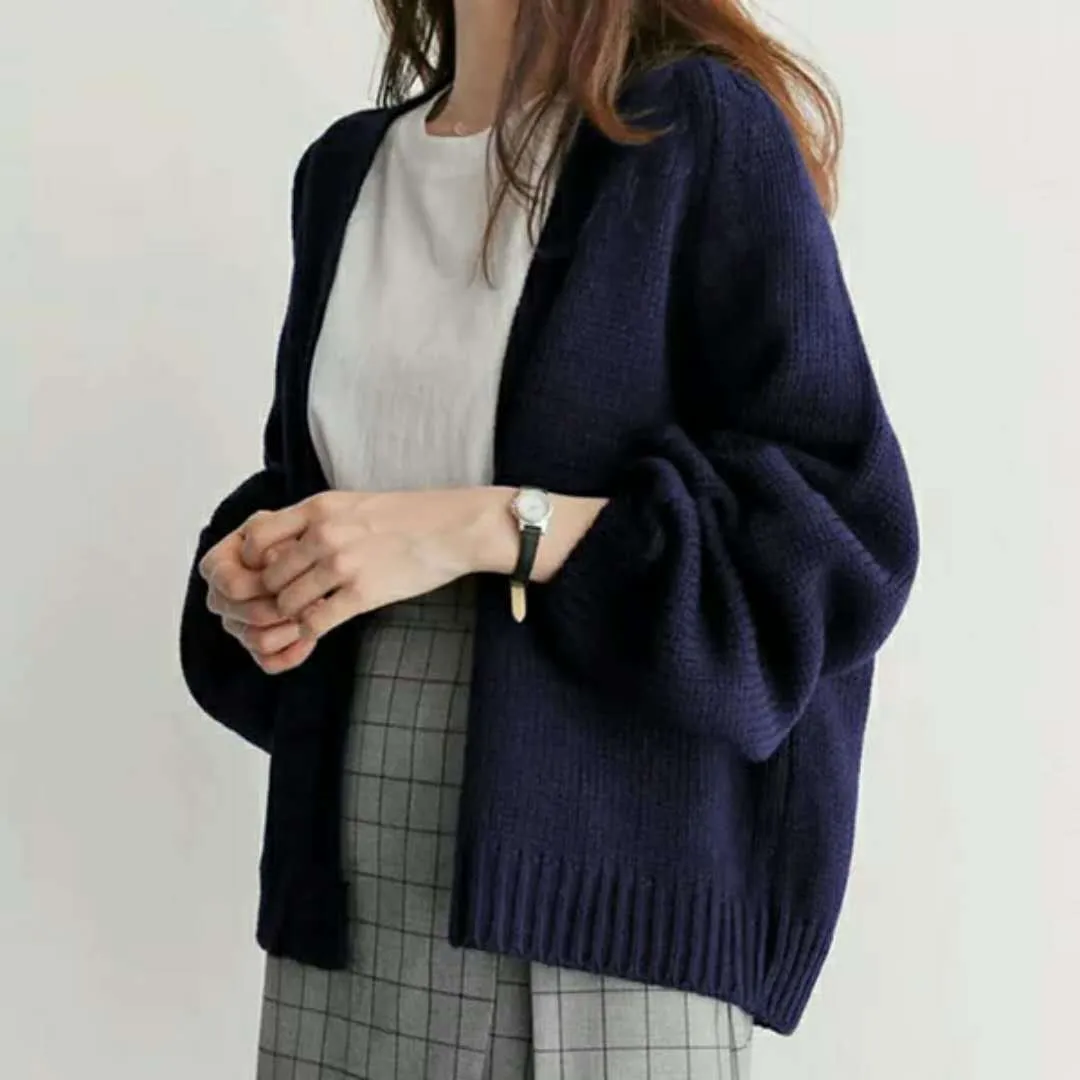 Korea Chic Lazy Loose Short Knitted Cardigan Student Women Sweater