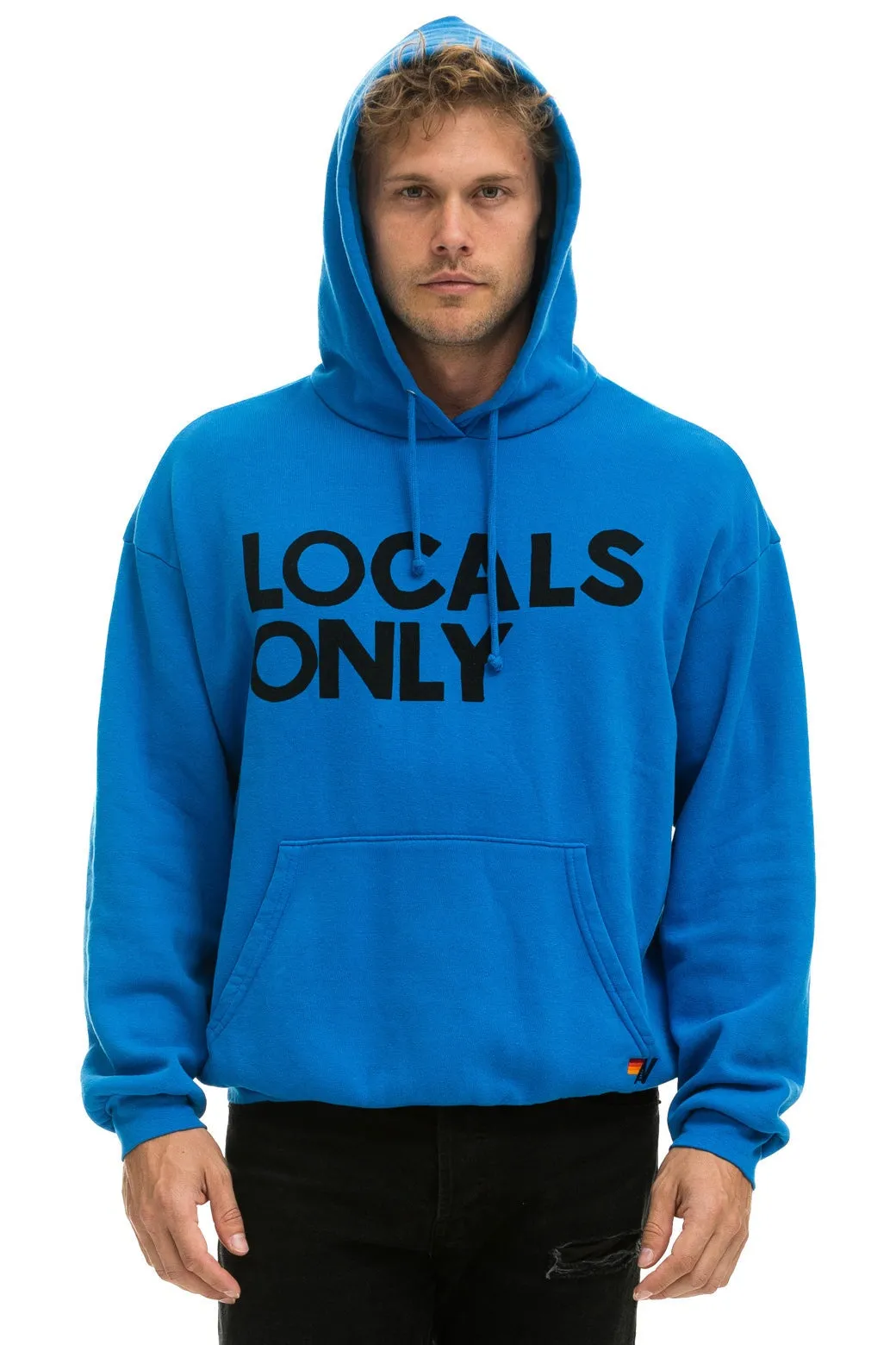 LOCALS ONLY RELAXED PULLOVER HOODIE - OCEAN