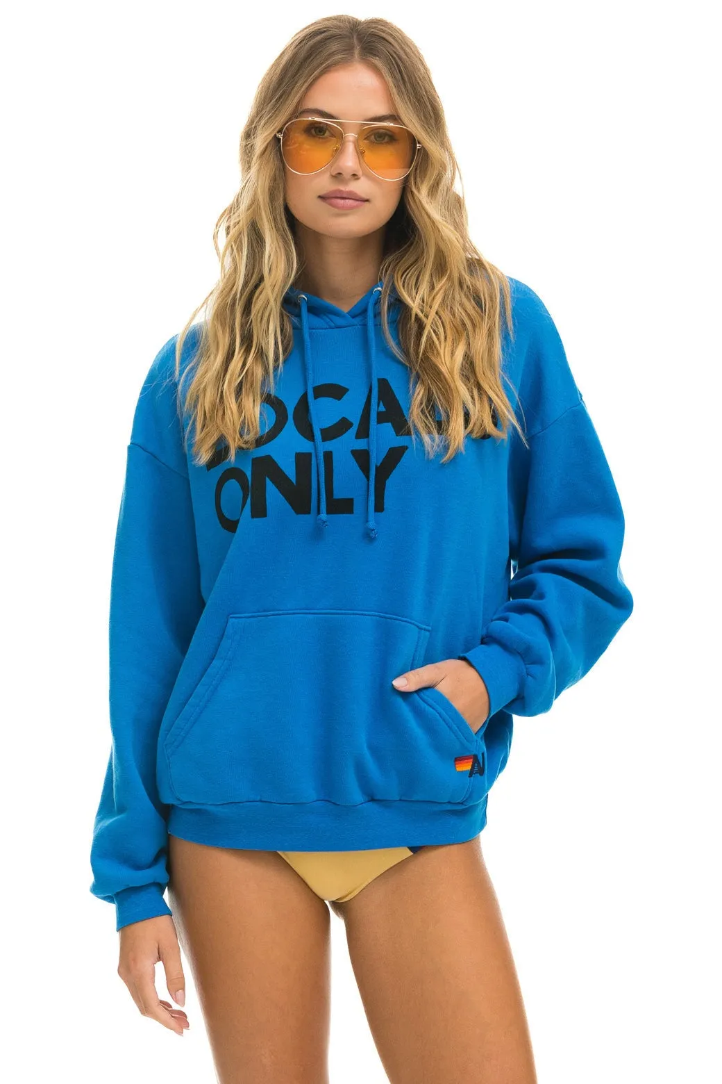 LOCALS ONLY RELAXED PULLOVER HOODIE - OCEAN