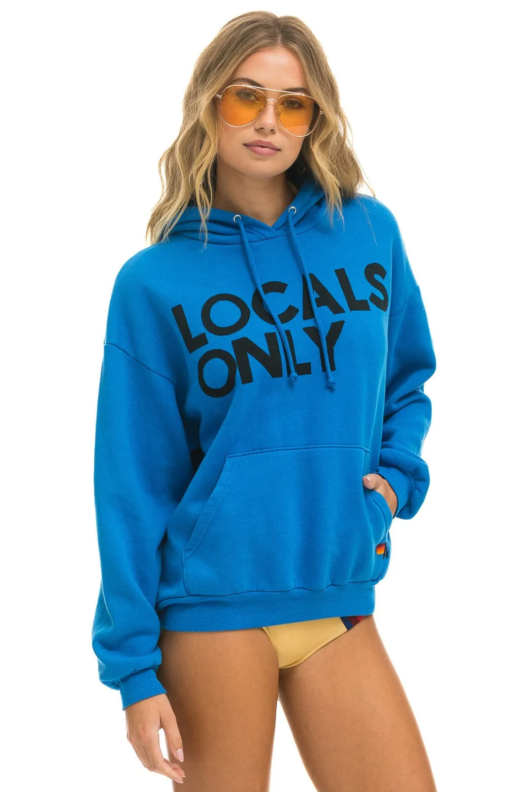 LOCALS ONLY RELAXED PULLOVER HOODIE - OCEAN