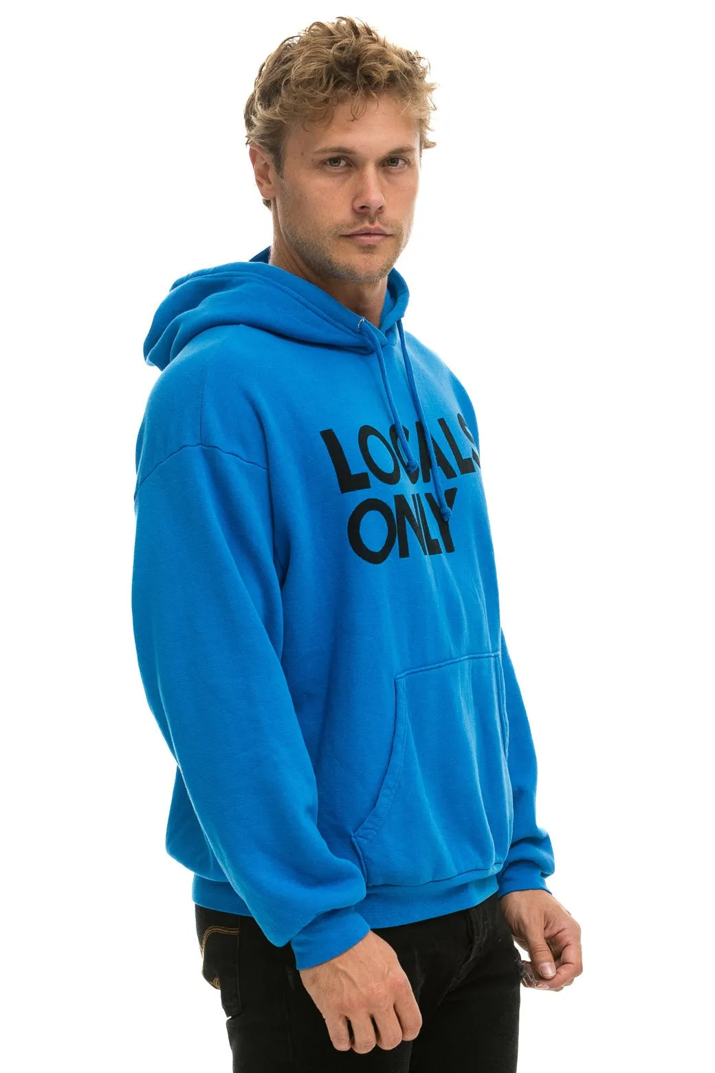 LOCALS ONLY RELAXED PULLOVER HOODIE - OCEAN