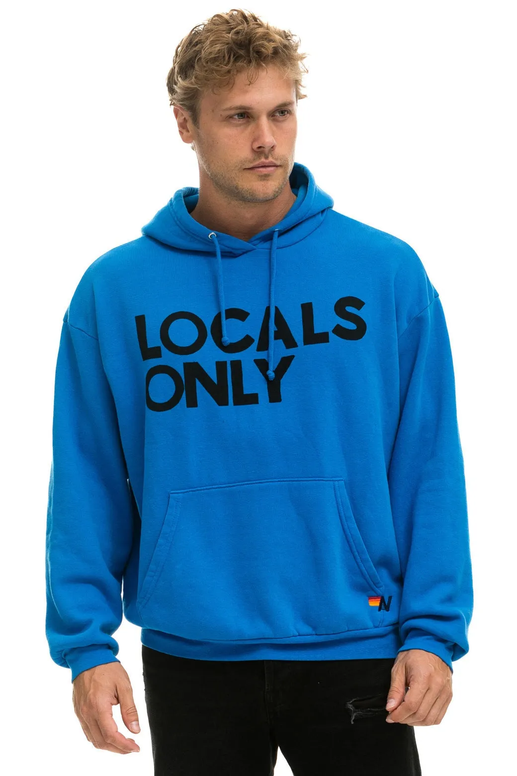 LOCALS ONLY RELAXED PULLOVER HOODIE - OCEAN