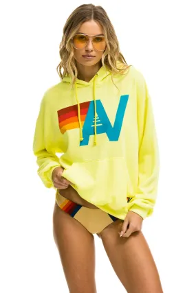 LOGO PULLOVER RELAXED HOODIE - NEON YELLOW