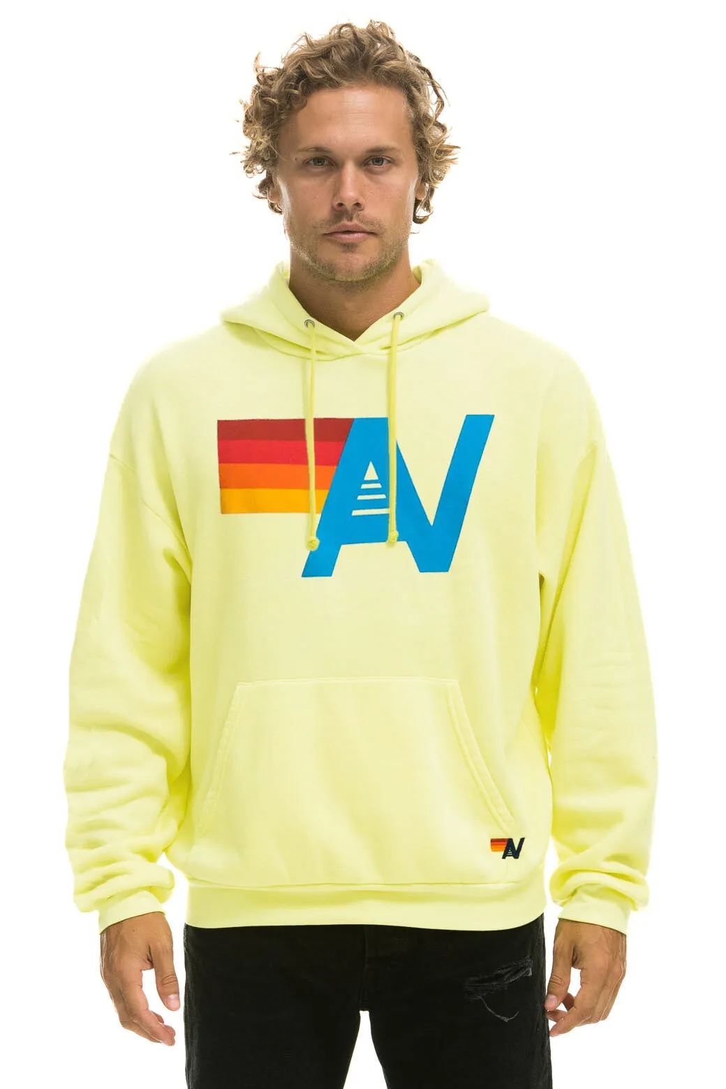 LOGO PULLOVER RELAXED HOODIE - NEON YELLOW