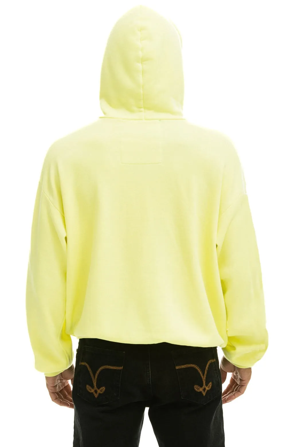 LOGO PULLOVER RELAXED HOODIE - NEON YELLOW