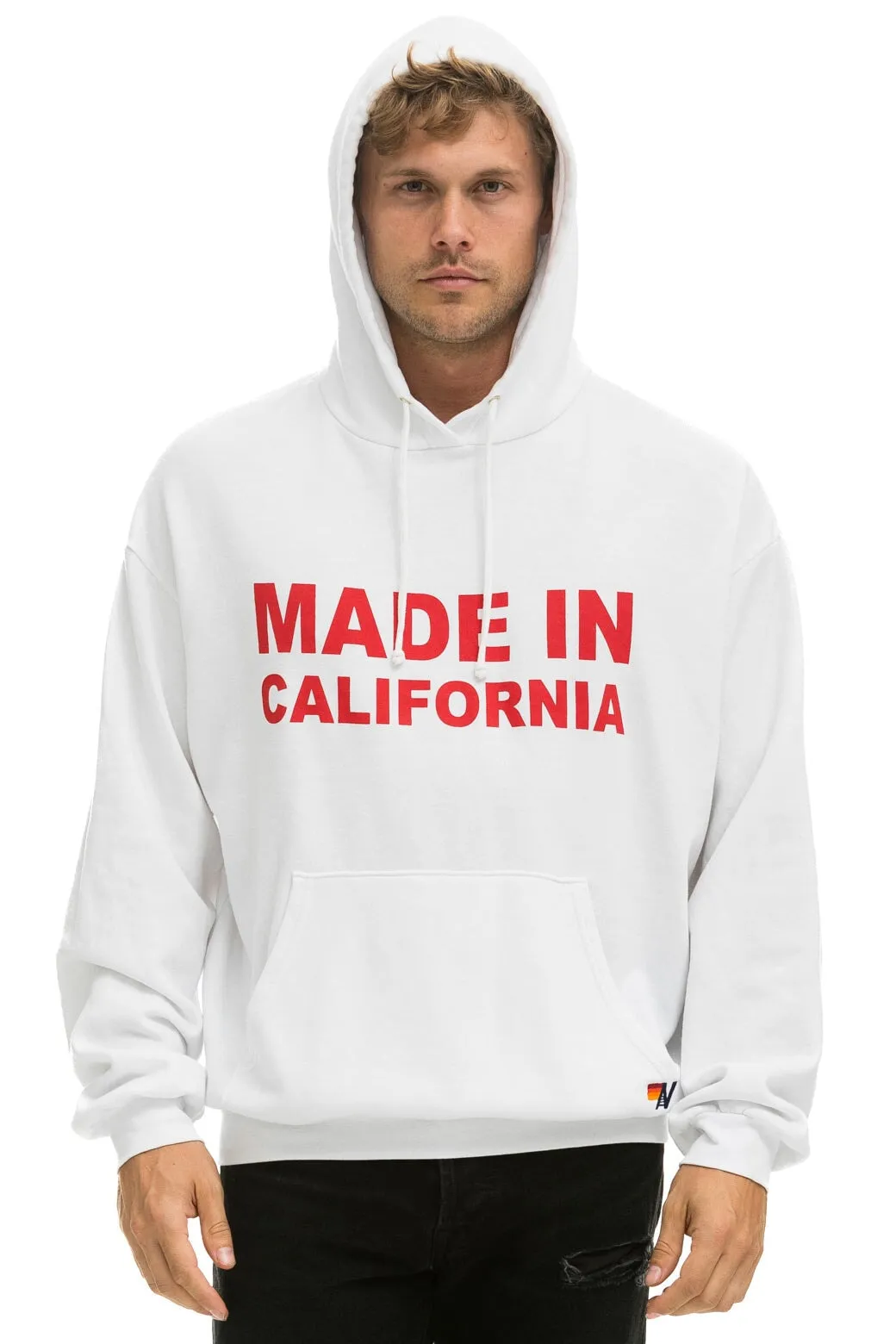 MADE IN CALIFORNIA RELAXED PULLOVER HOODIE - WHITE