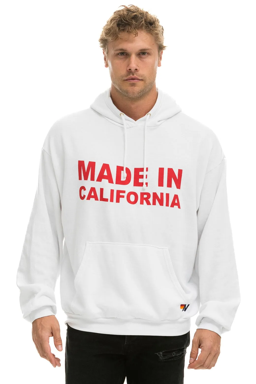 MADE IN CALIFORNIA RELAXED PULLOVER HOODIE - WHITE