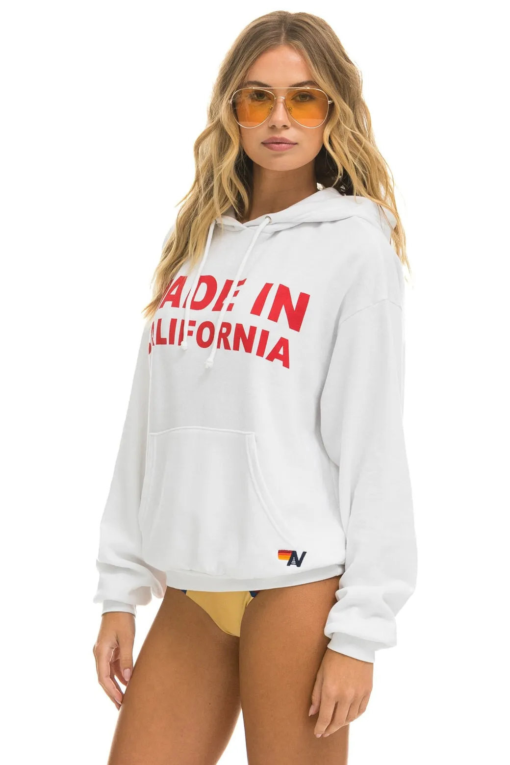 MADE IN CALIFORNIA RELAXED PULLOVER HOODIE - WHITE