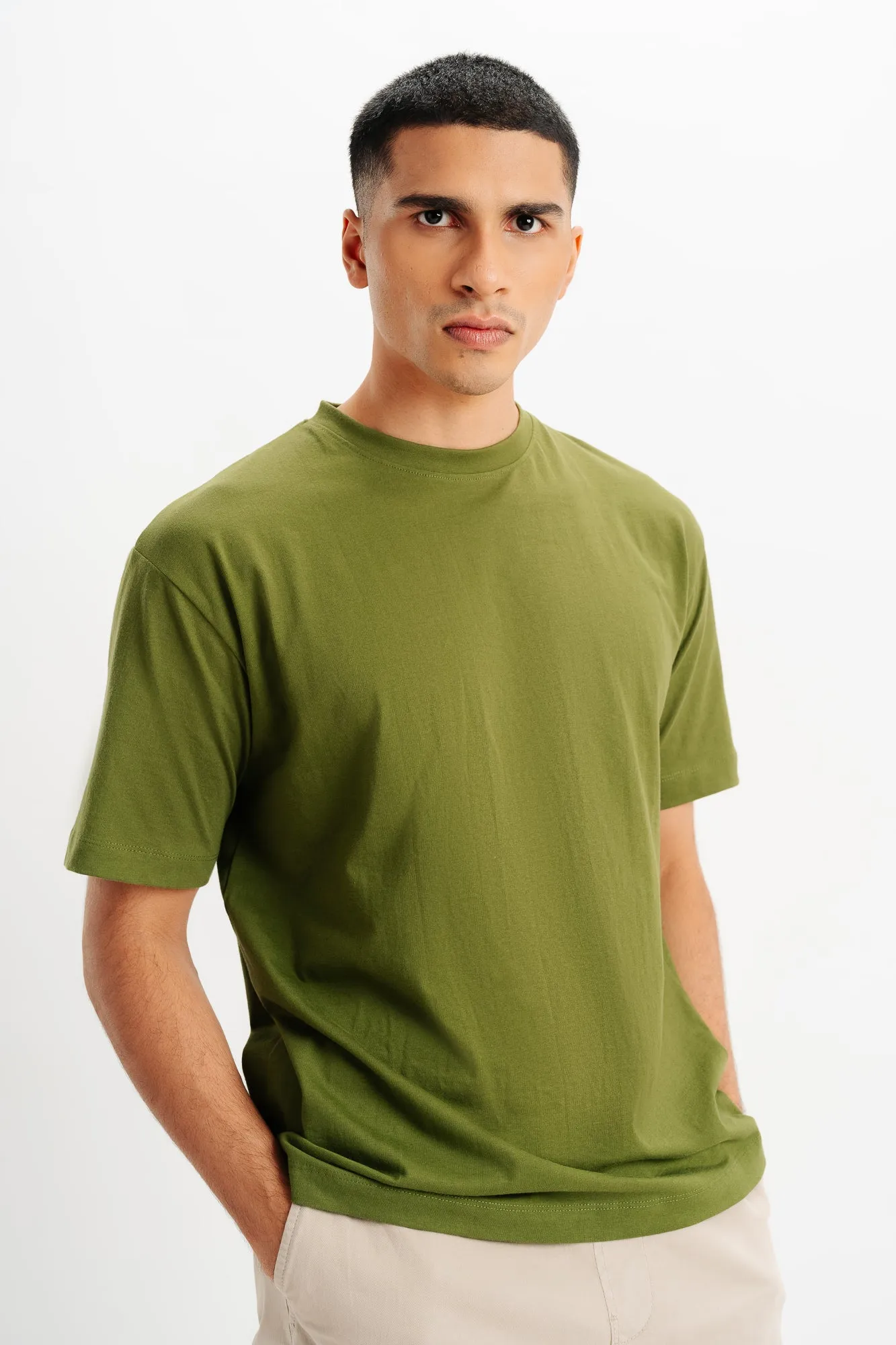 Men's Green Prison Oversized Tees