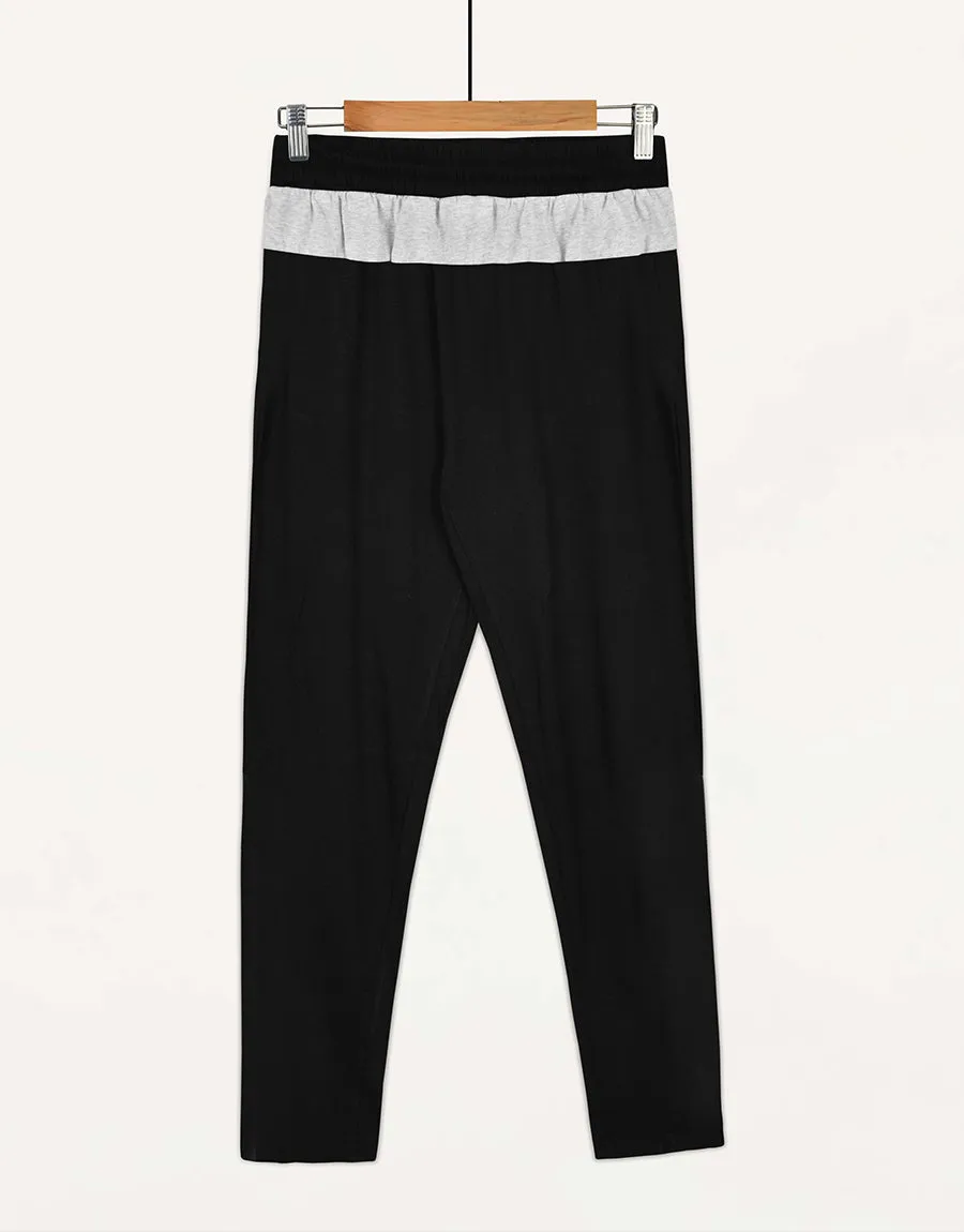 Men's Single Jersey Panel Trouser - BLACK