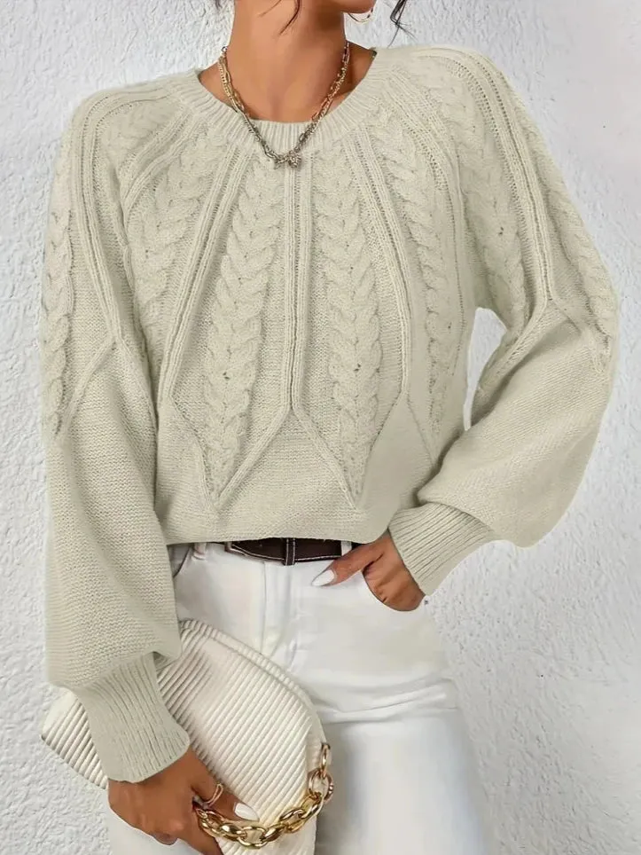 Mila™ Chic Cable Knit Sweater