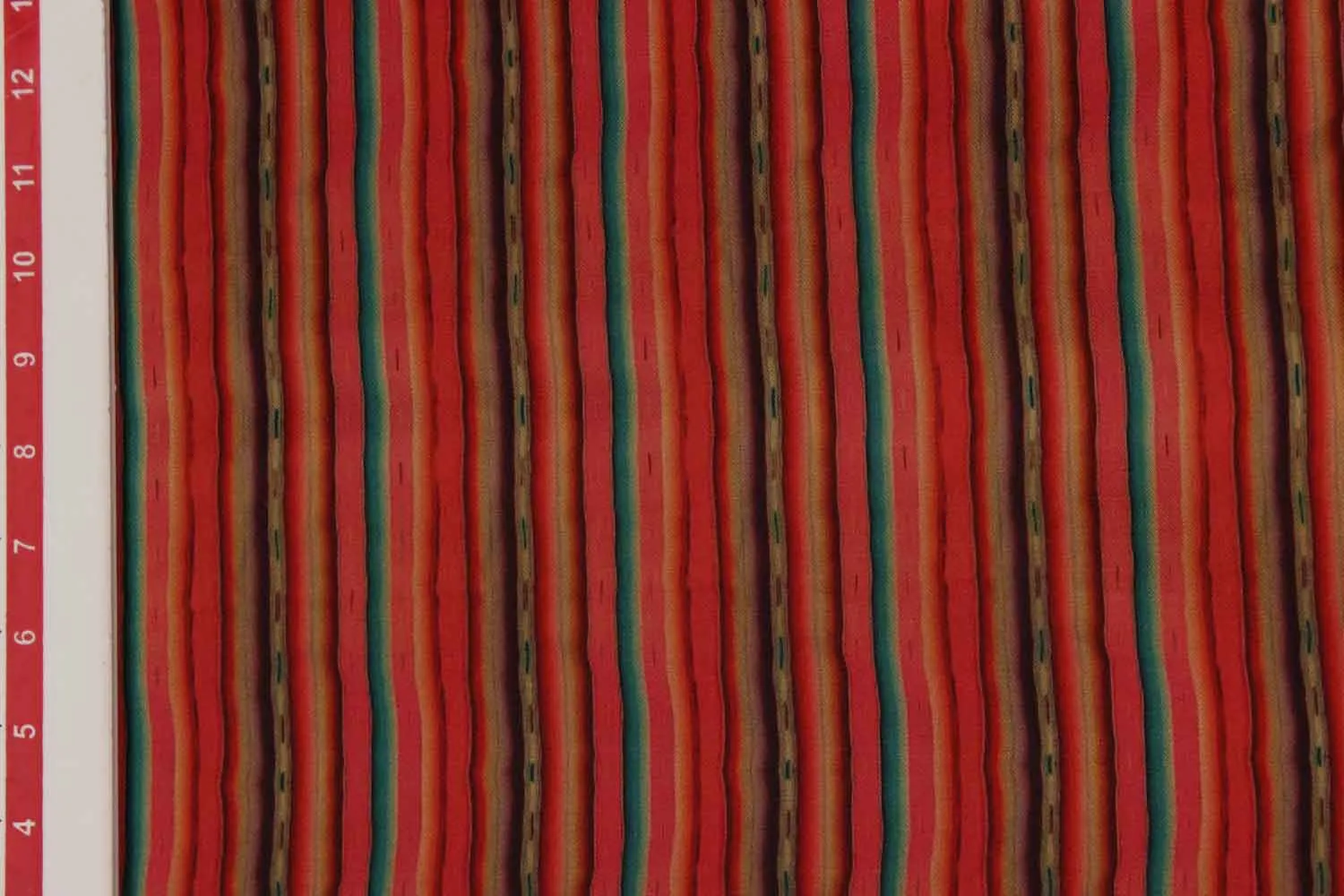 Multicolour Stripes Stripes Angora Impression Fabric