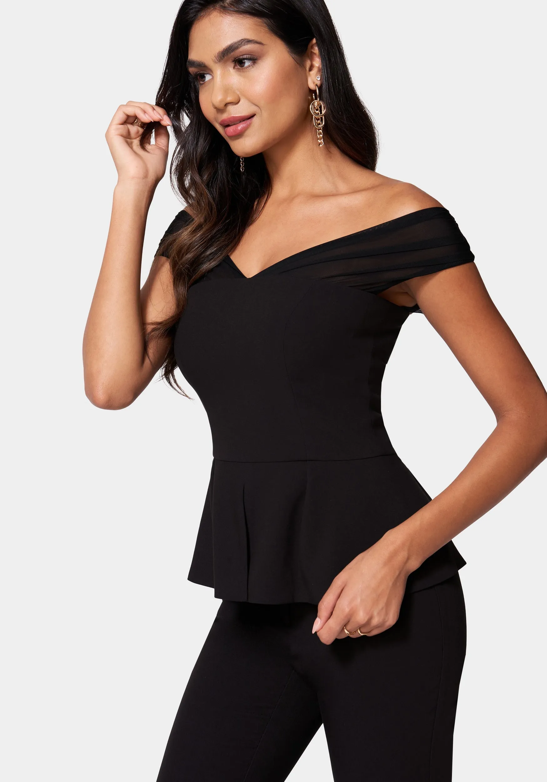 Off Shoulder Peplum Top