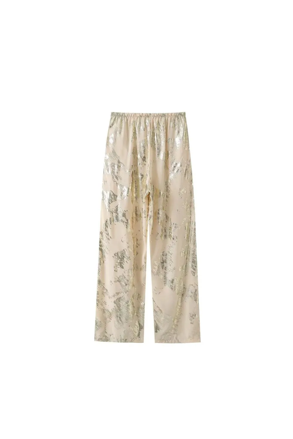 'Olivia' Stylish Metallic Print Trousers