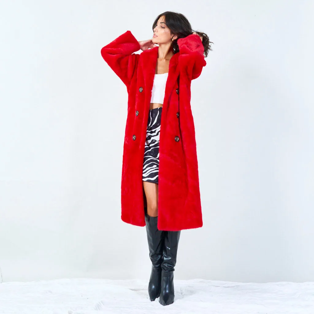 Oversized faux fur coat wholesale