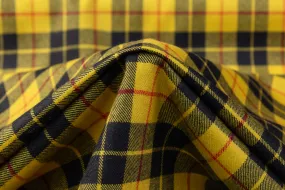 Plaid Italian Wool Suiting - Yellow / Black / Red