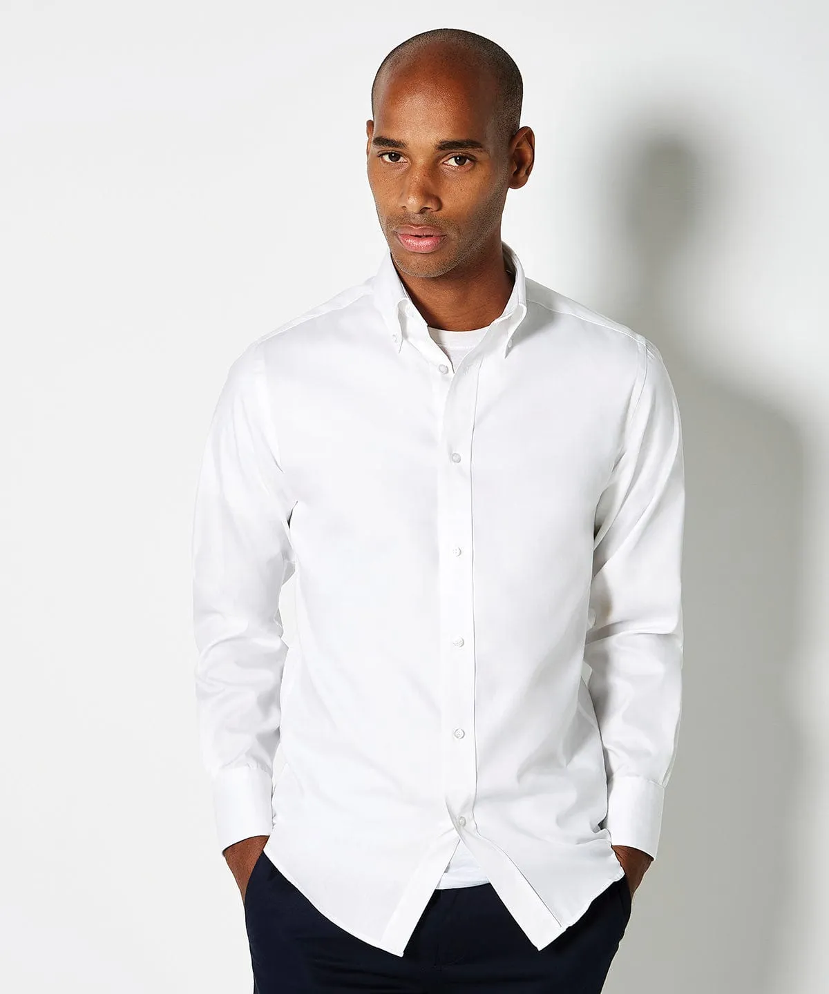 Premium Oxford shirt long-sleeved (tailored fit) | Light Blue*