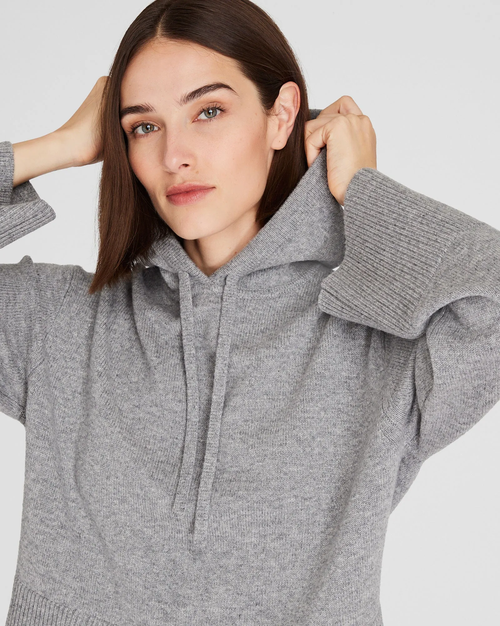 Relaxed Wool and Cashmere Knit Hoodie